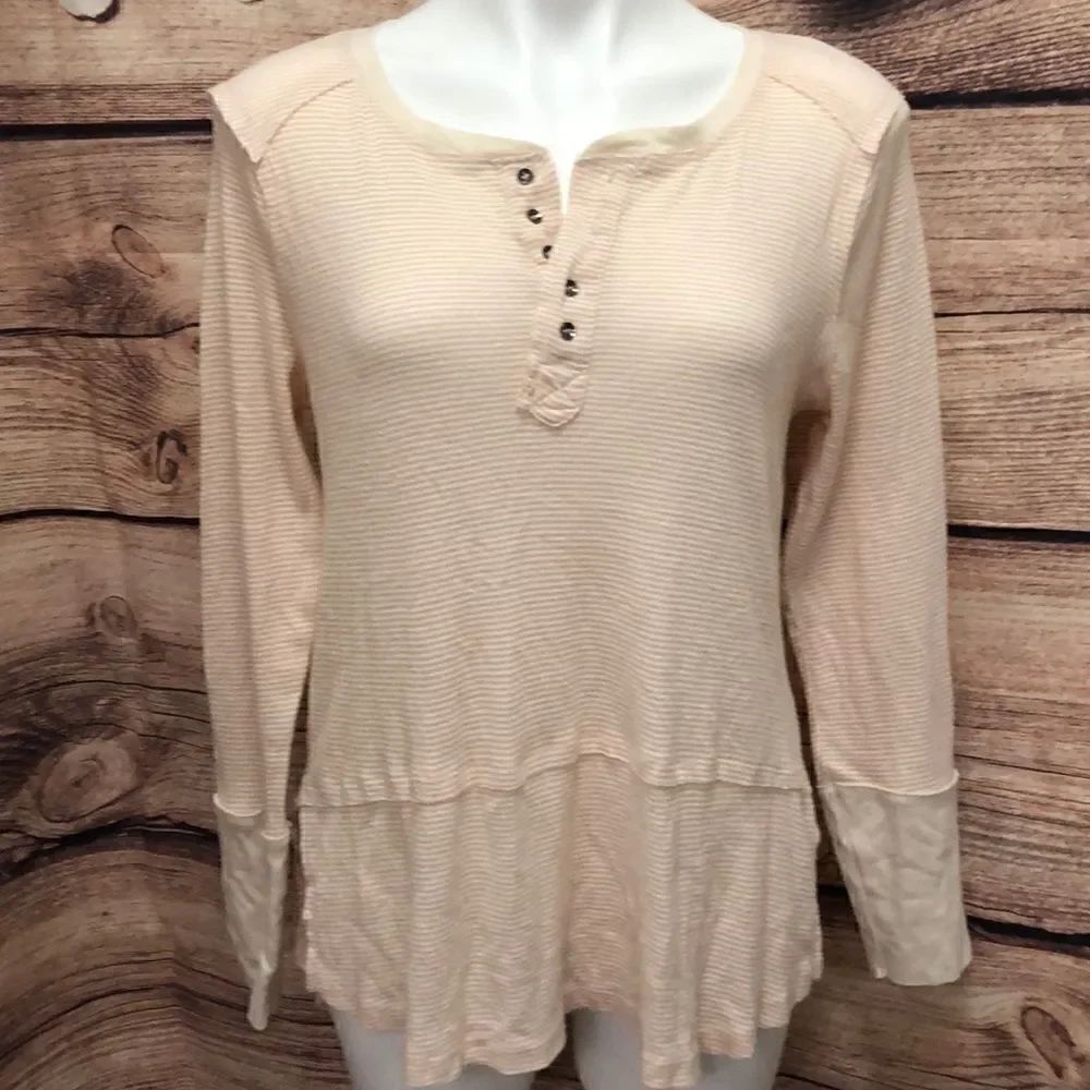 Umgee long sleeve striped Henley